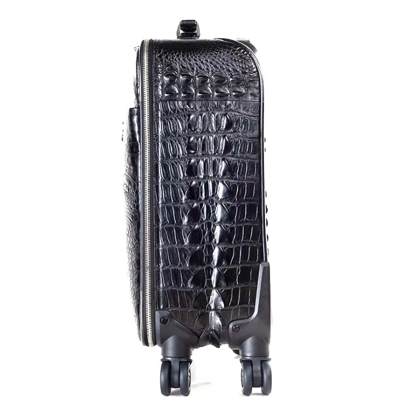 KEXIMA ourui crocodile  Pull rod box  four-wheel  Genuine leather  luggage  Universal wheel  password  Business leisure  men box