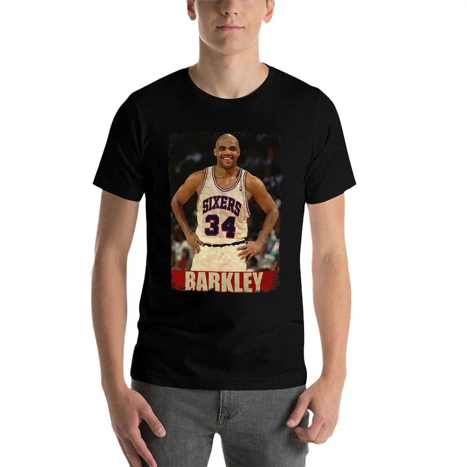 Фото Футболка Charles Barkley - RETRO STYLE 1, повседневный топ для активного отдыха больших размеров №4