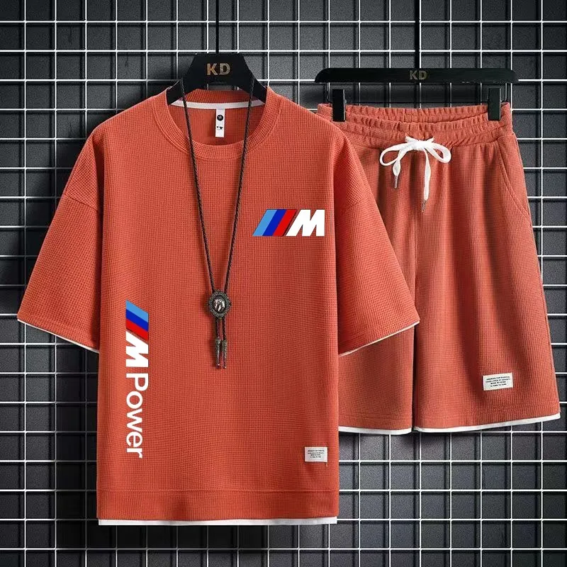 Summer New Trend Loose Casual Sports Two Piece Set Fashion High Quality Multi functional Comfortable Breathable Short Sleeve Set