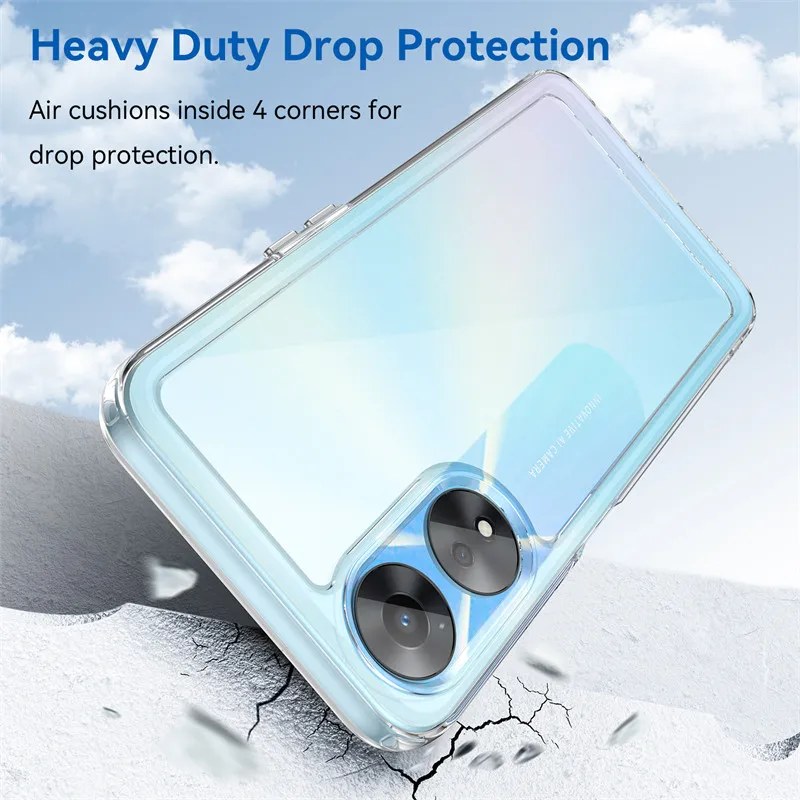 Чехол для OPPO A58 чехол A56S A57 A57S A58X A77 A77S A78 A96 A97 5G противоударный Жесткий ПК + защитный