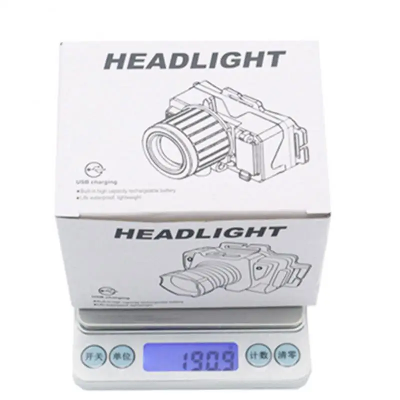 

Camping Search Light Powerful Rechargeable Head Lamp Power Display Super Bright Night Light 5w Led Head Flashlight Strong Light