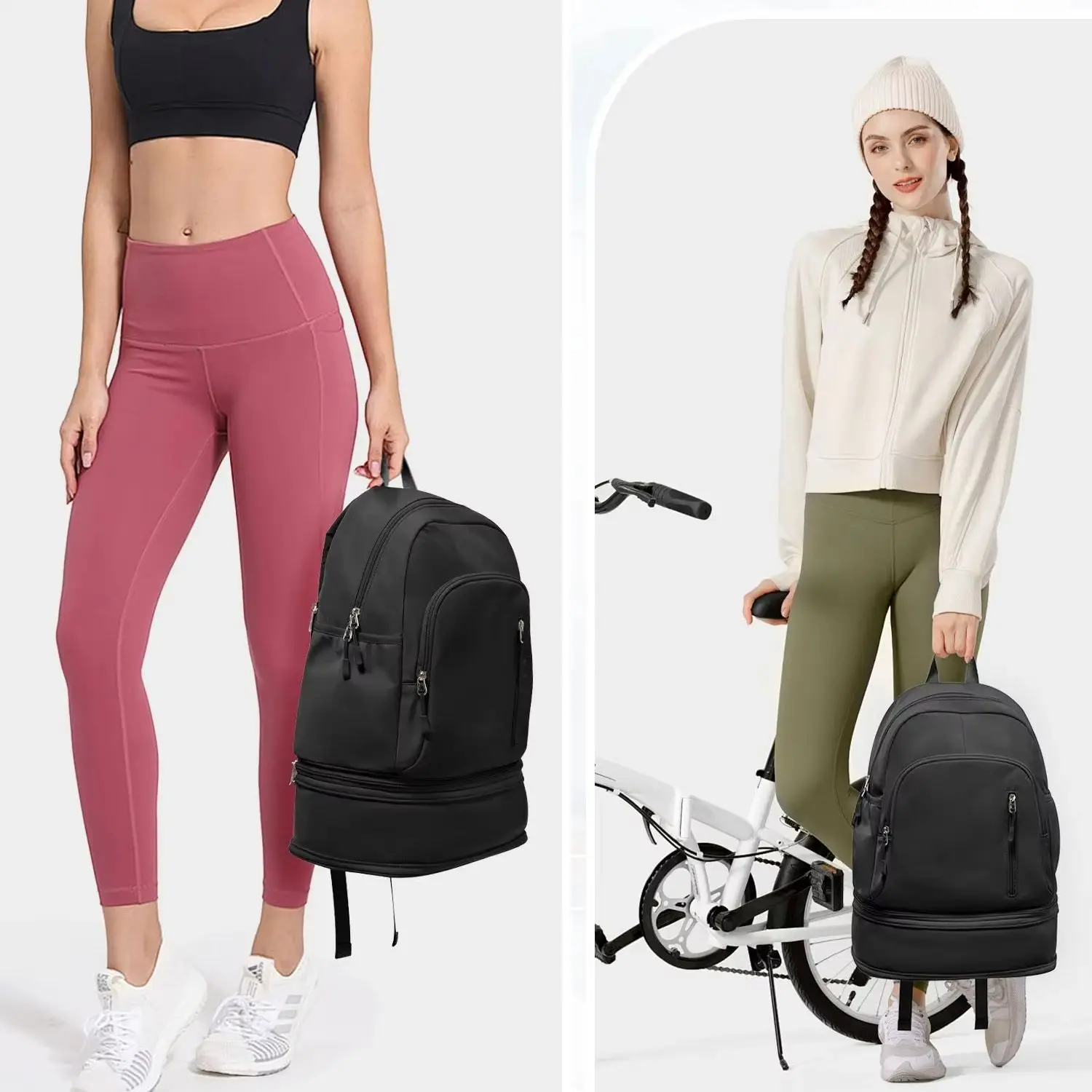 Нейлоновый Рюкзак Унисекс Для Фитнеса Кемпинга Пляжного Спорта Тренажерного