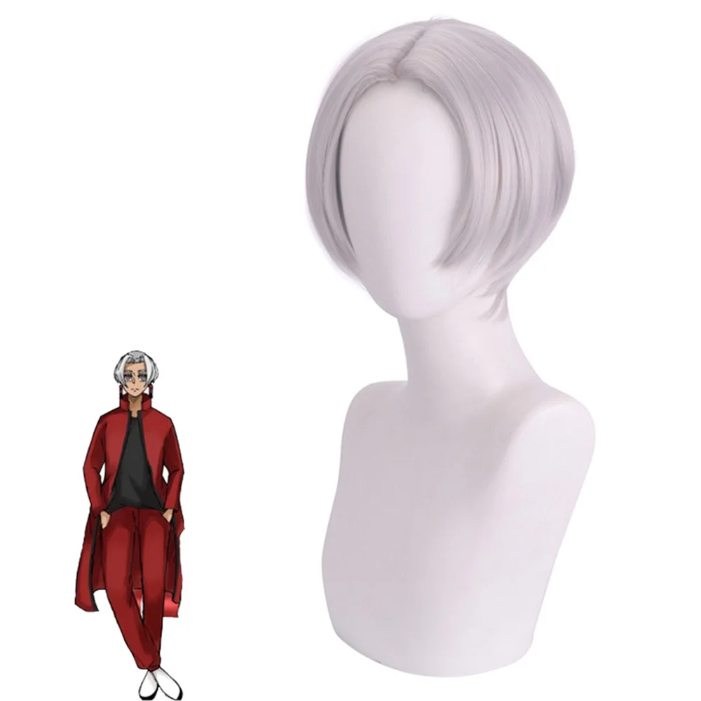 

Anime Tokyo Avengers Kurokawa Izana Brahma Sano Wanjiro Cosplay Wig Halloween Silver Gray Short Heat-Resistant Synthetic Wig