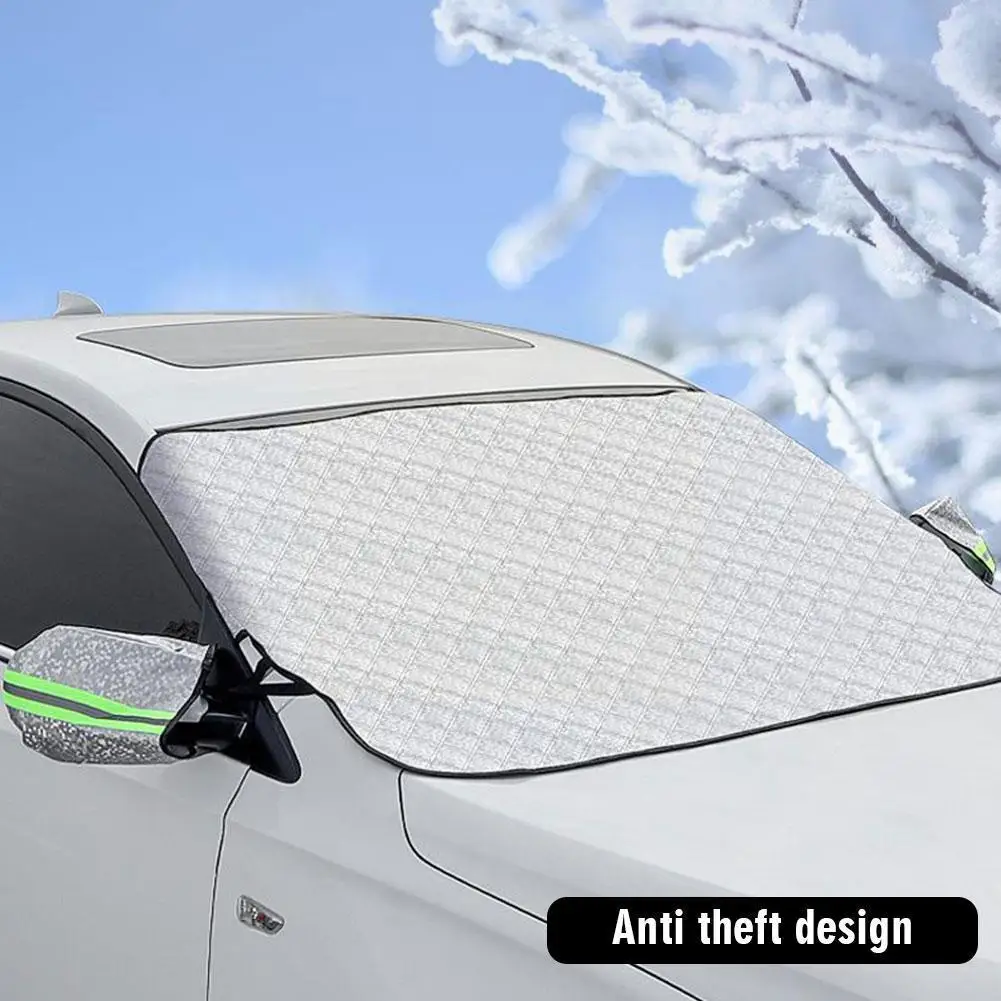 

Автомобильный чехол для лобового стекла, снега, солнцезащитный козырек от пыли и замерзания, зимний козырек от мороза, универсальный 2 защит...