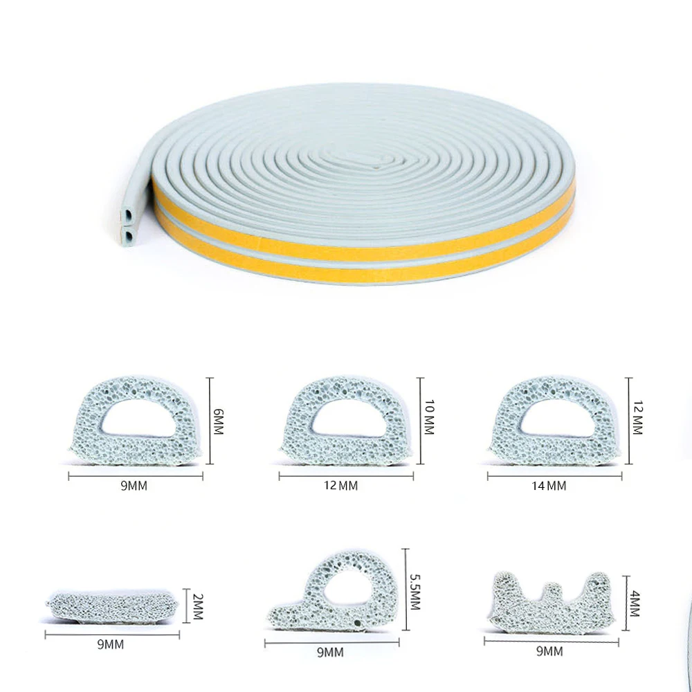 

Самоклеящаяся уплотнительная лента для предотвращения столкновений, резиновая пена, звукоизоляционная лента для защиты от атмосферных воздействий двери, уплотнительная лента для дверных швов