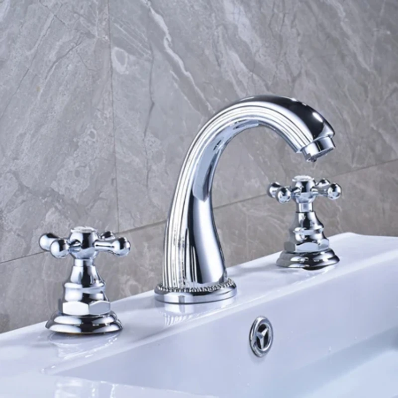 

3 шт., латунные смесители для раковины в античном стиле