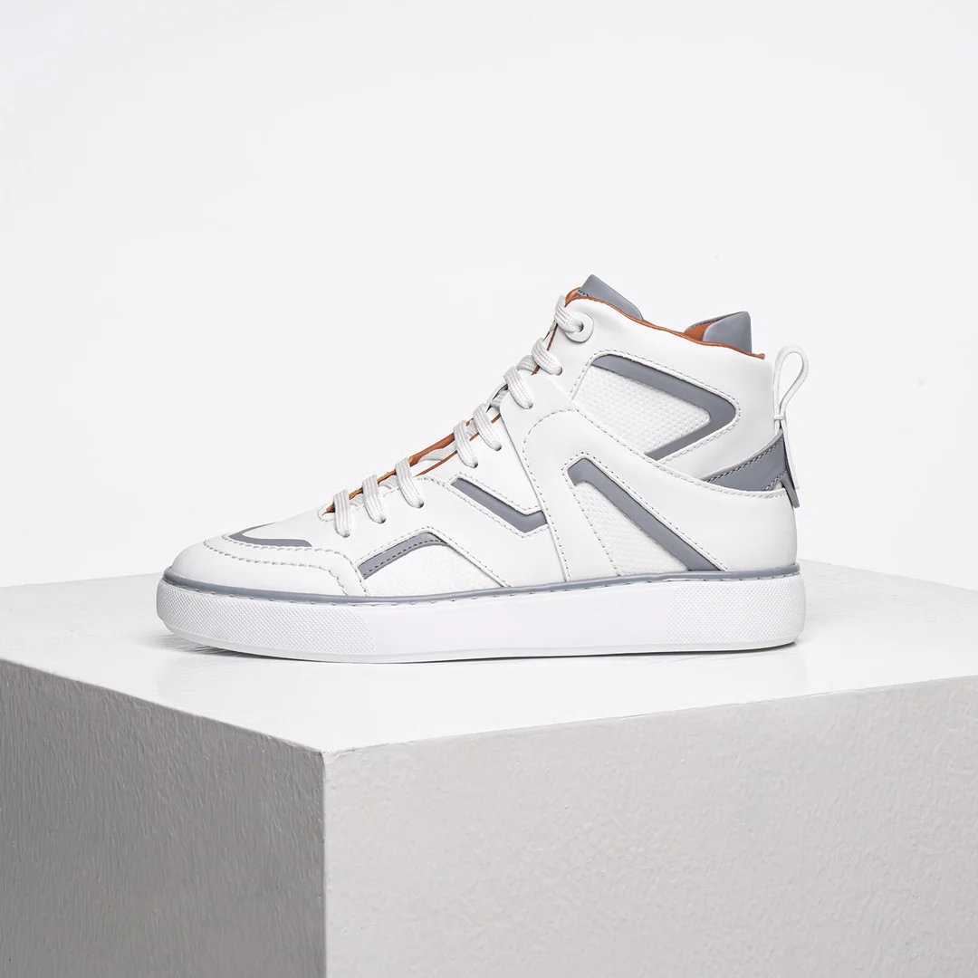 Brand designer Zegna smooth leather TIAGO high-top high-quality breathable men's sports shoes