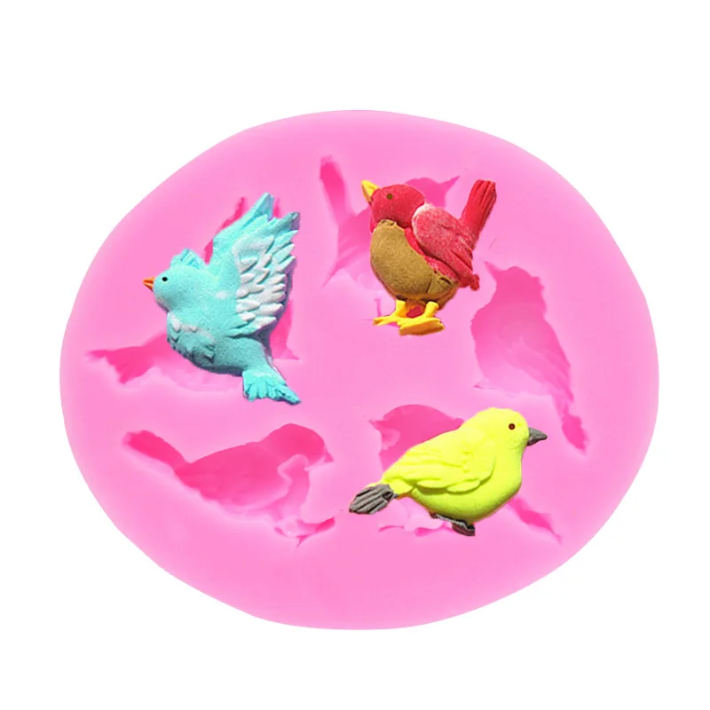 

3D Bird Silicone Molds DIY Party Candy Chocolate Baking Mold Cupcake Topper Fondant Cake Decorating Tools Soap Resin Clay Moulds