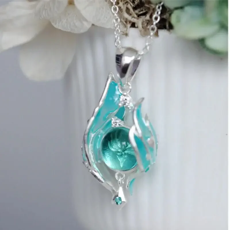 Genshin Impact Venti аниме кулон ожерелье косплей мультфильм украшение аксессуар