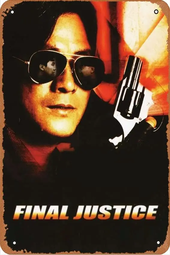 Fnl Jtce Flm Move Metl Sgns Decorcn Vntge Tn 12x8 nch ron Pntng Wll Decor Resturnt Br Cfe Club Ktchen