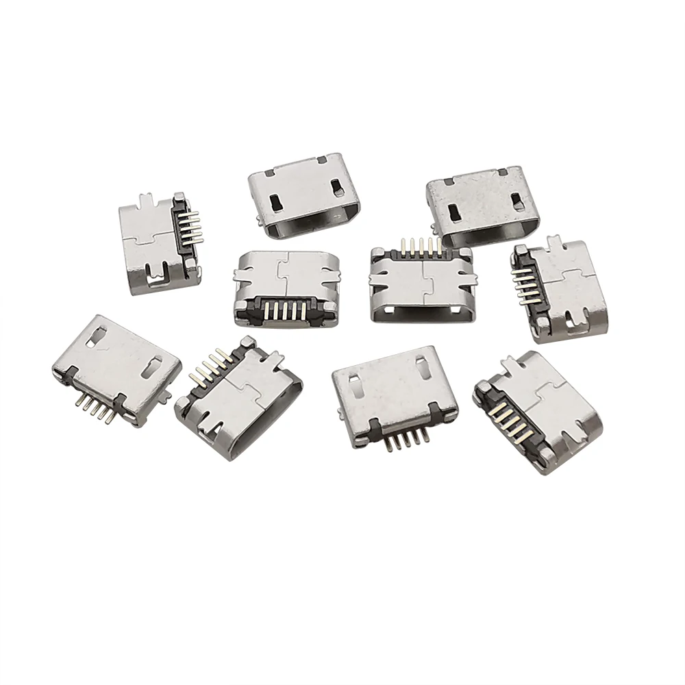 10 шт. 5 9 мм 5-контактный гнездовой разъем Micro USB Тип B SMD DIP гнездо для хвостовых