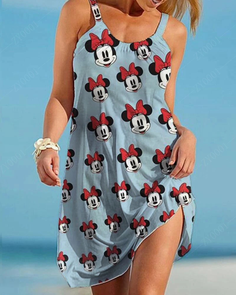 Disney-Robe de Plage Élégante et Décontée pour Femme Tenue Luxe Styliste ixde Remise Diplôme Nouvelle Colle