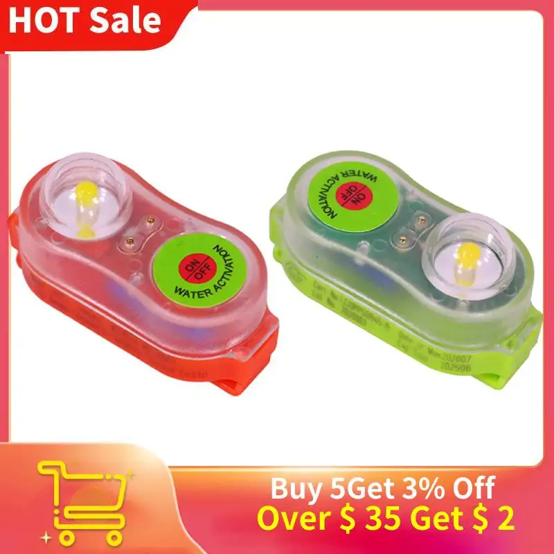 

Life Jacket Vest Light Surfing LED Lithium Battery Lamp Self-Lighting Life Saving Flashlight Conspicuous Attract Light