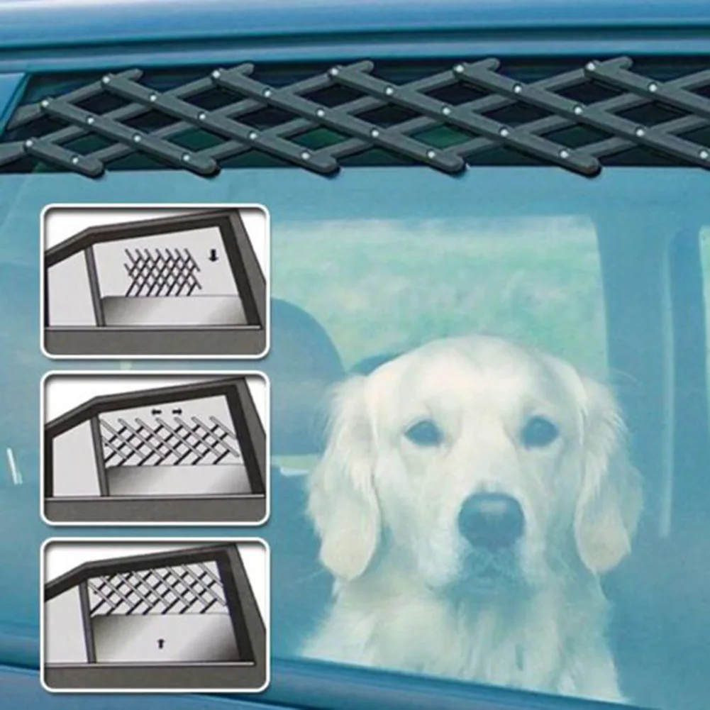 

Expandable Pet Car Window Vent Safe Guard Telescopic Fence Universal For Pet Protection