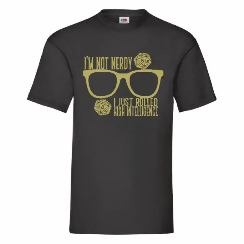 Футболки Dungeon And Dragons I'm Not Just Rolled High Intelligence высокое качество 100% хлопок с