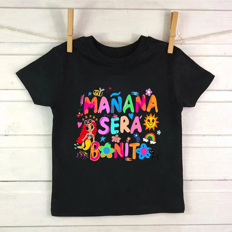 Летняя детская футболка Manana Sera Bonito Karol G Bichot одежда для мальчиков и девочек