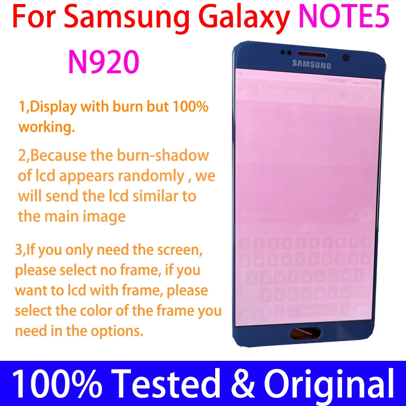 Оригинальный ЖК-дисплей Note5 Amoled 5 7 дюйма для SAMSUNG Galaxy Note N920 N920F N920A N920C дисплей с