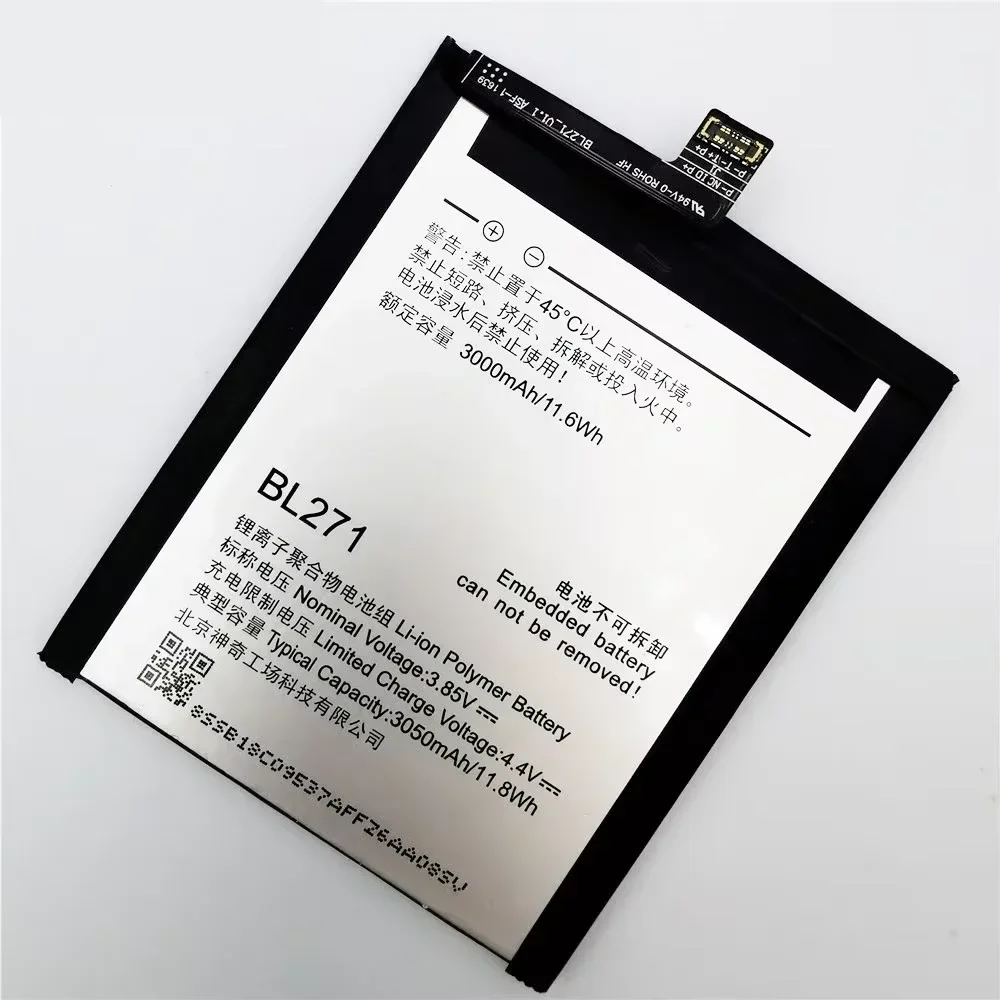 100% Оригинальный аккумулятор BL271 для Lenovo Z2 X/ ZUK Edge Z2151 Akku Li-Ion 3050 мАч качественные