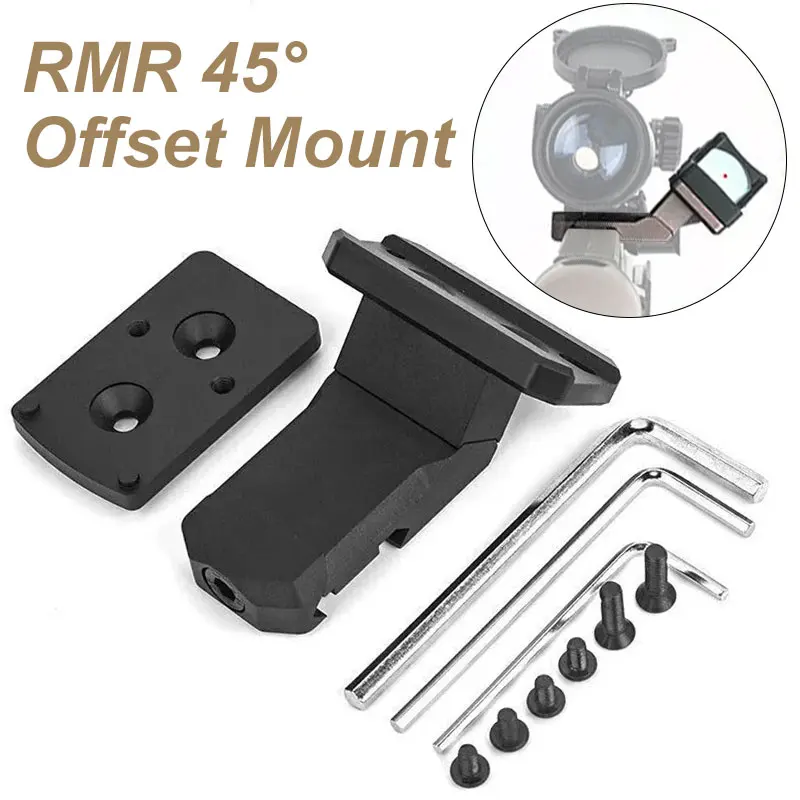 Тактическое смещенное оптическое крепление RM45 с логотипом для прицела красной