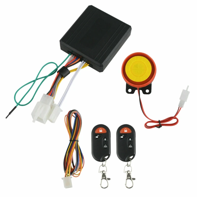 

12V Motorcycle Security Alarm and Anti-Theft System Remote Control One-Button Start Suitable for Bicycle Scooters
