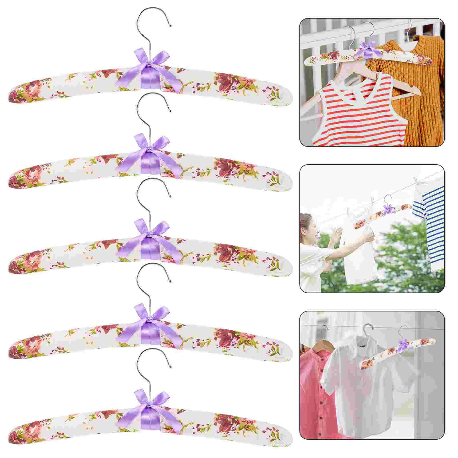 

Cloth Floral Hanger Clothing Storage Racks Sponge Clothes Hangers Foams Garment Coat Home Baby Pants