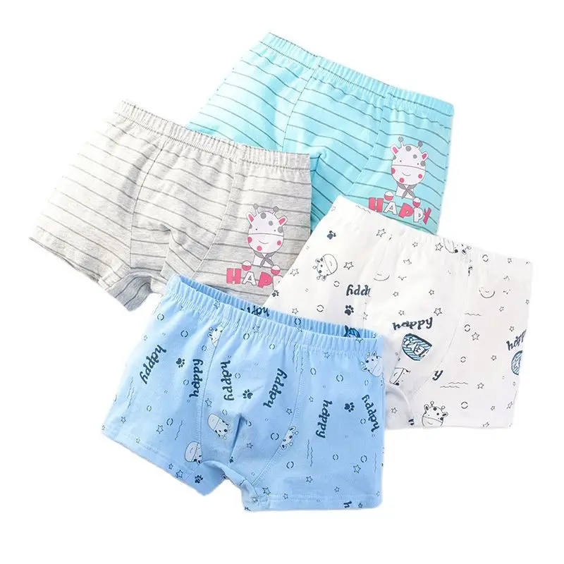 1 Piece Children's Boxer Underpants Cozy Pure Cotton Boys Panties Middle Small Children Panty Big Childrens Underwear Boy Shorts