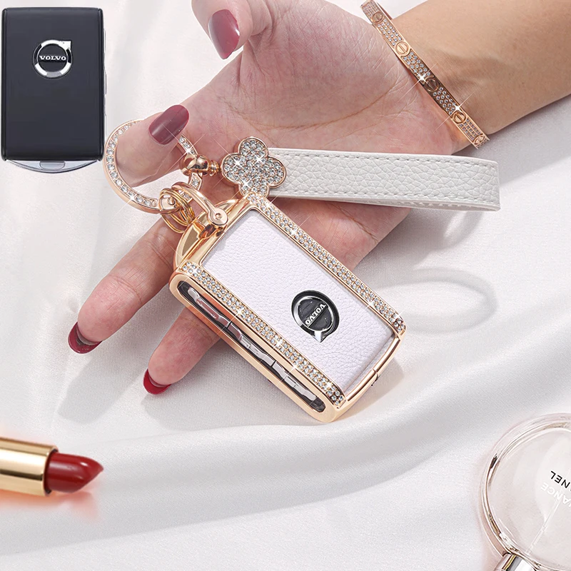 

Автомобильный чехол для ключа с дистанционным управлением для Volvo XC60 XC40 XC90 S90 V60 S60 V90 2010-2022, защитный чехол-брелок для ключей для женщин