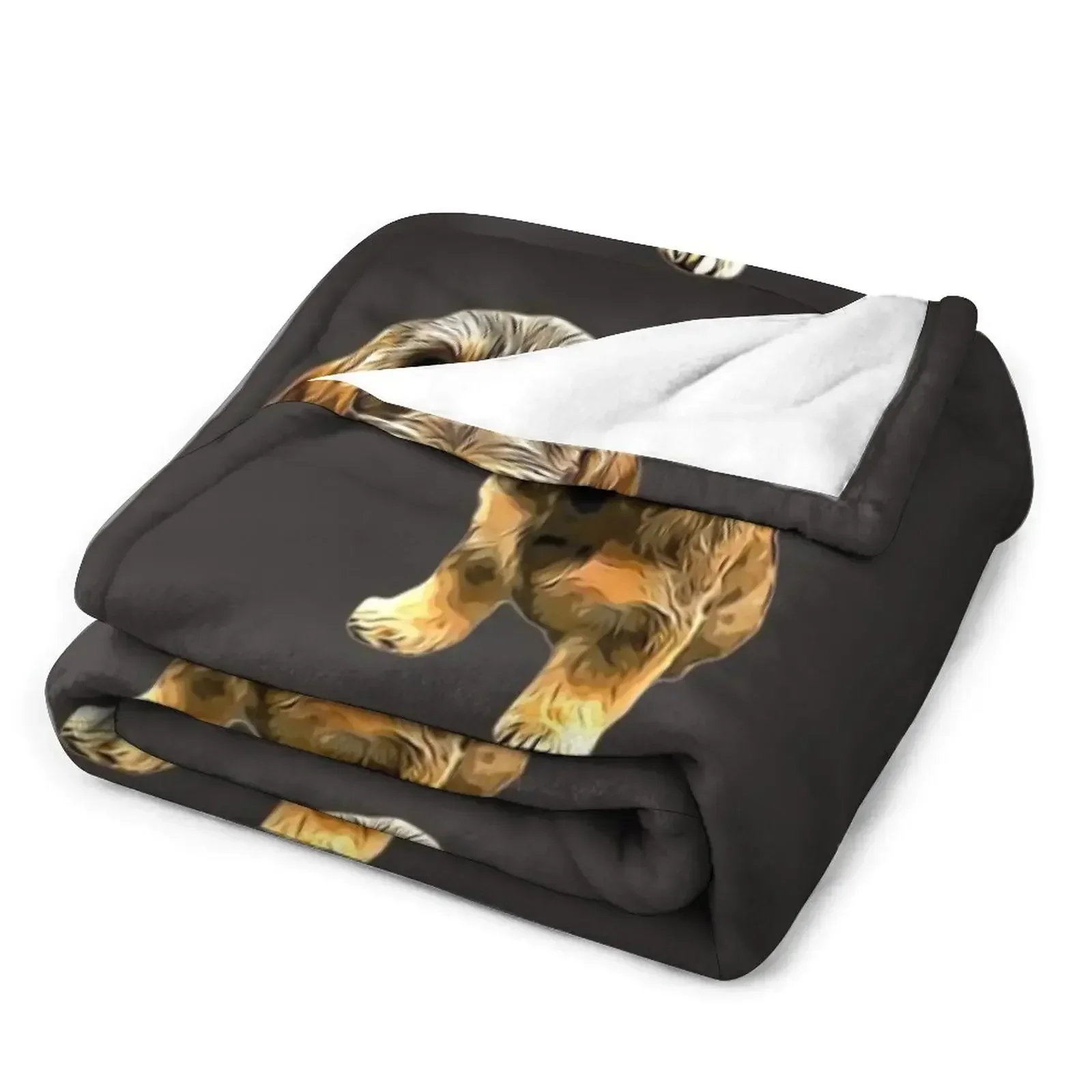 Красота из проволоки таксы! Одеяло мягкого плюша в клетку для дивана тонкие