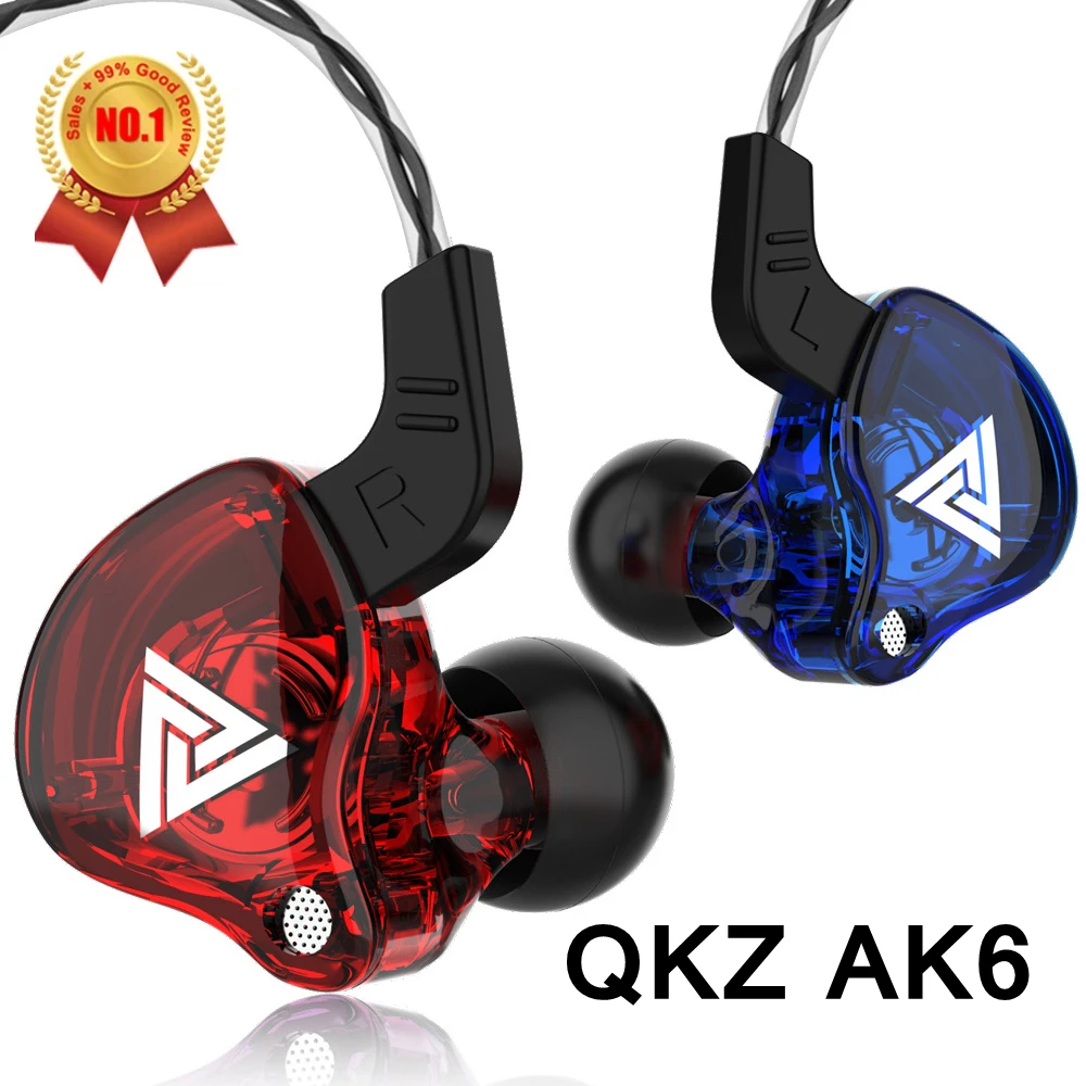 

HiFi Wired Earphone Original QKZ AK6 Noise Cancelling Subwoofer Stereo Waterproof Sports Running In-Ear Wired Headphones Headset