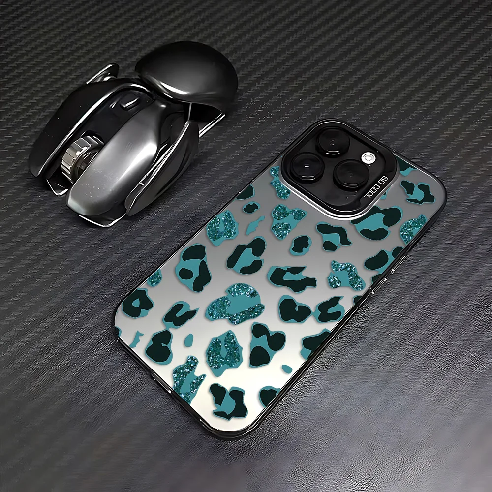 Блестящий красочный чехол для телефона с леопардовым принтом для Xiaomi Redmi Note 8 9 9S 10 11 12 13 14 15 Pro Plus 4G 5G, матовая задняя крышка с защитой от падения (art.: 3920d8f8ca7ea) - 3920d8f8ca7ea