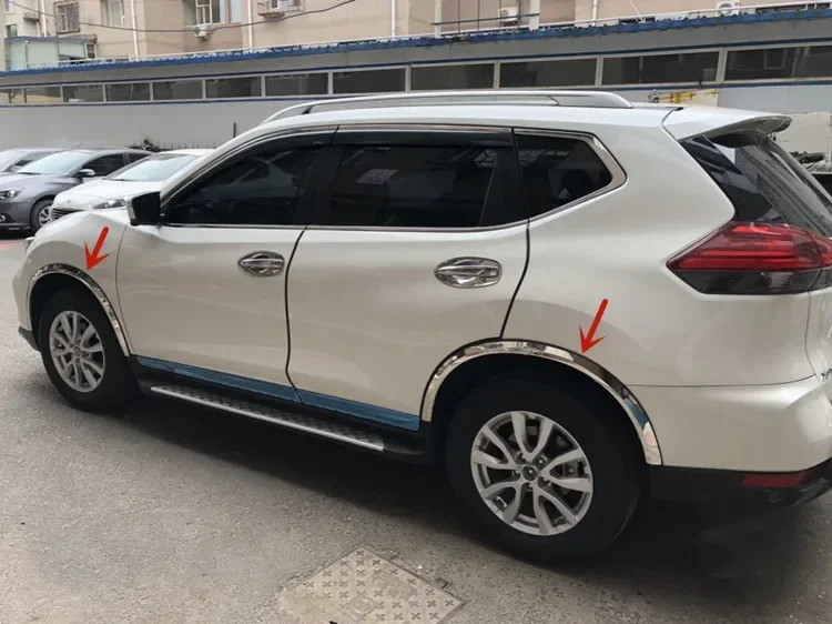 

Для Nissan X-Trail 2014-2020 колесо из нержавеющей стали, декоративная полоса для бровей, декоративная рамка для колес, автомобильные аксессуары с защитой от царапин