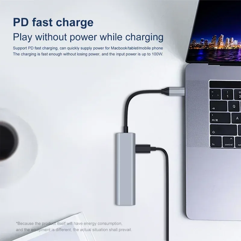 Док-концентратор Type-c + USB3.0 USB2.0 Pd Концентратор четыре в одном 4k подходит для Macbook