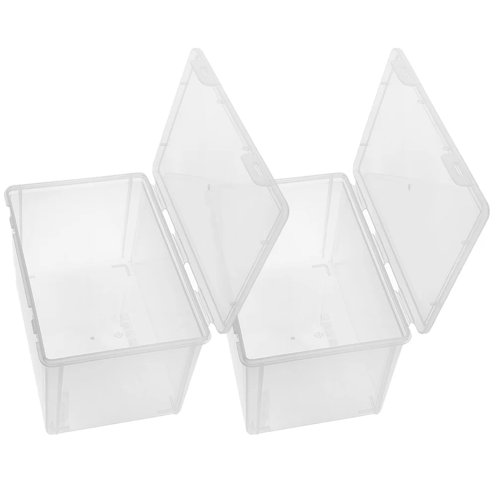 

2pcs Hinges Plastic Bread Box Fridge Storage Box Household Storage Container