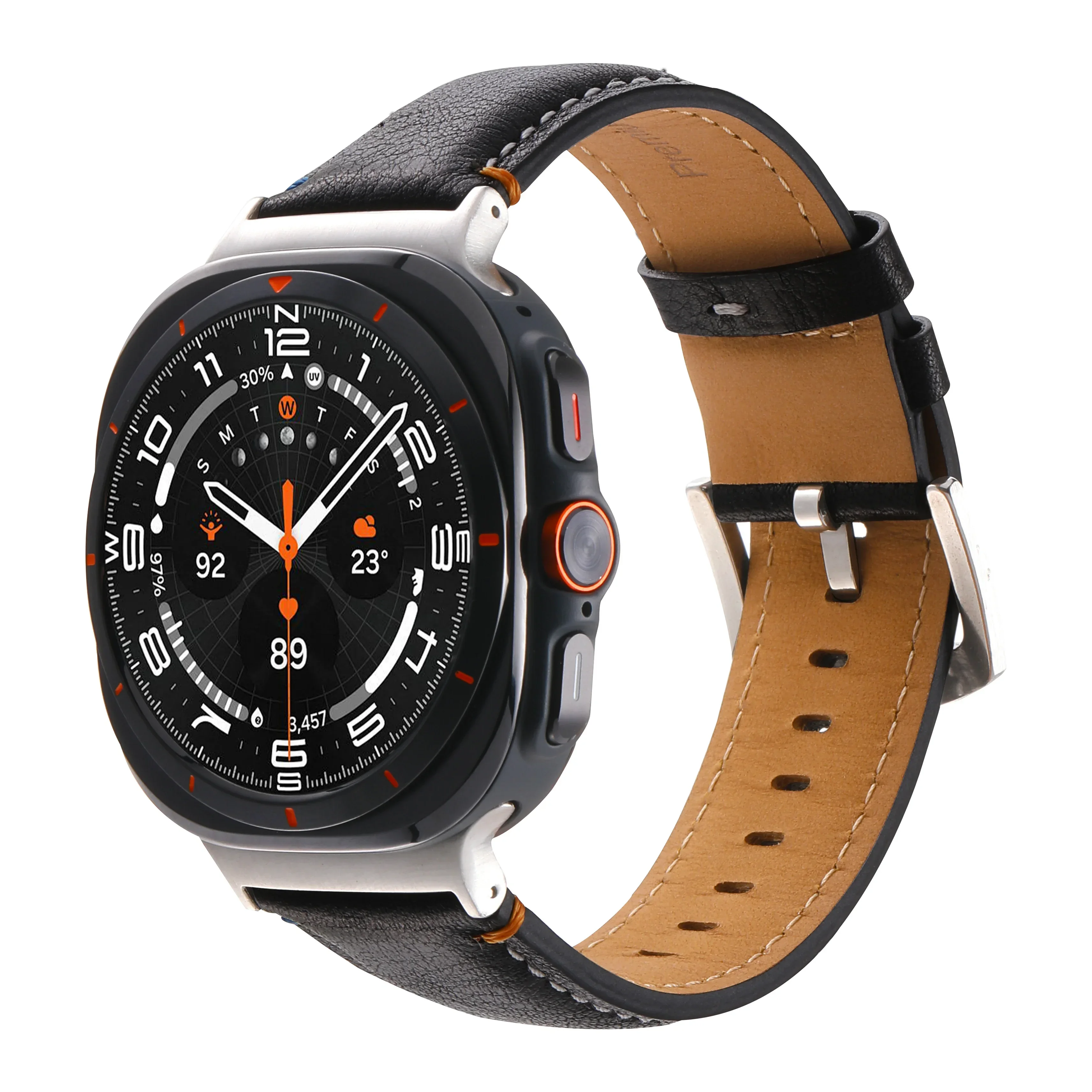 Ремешок кожаный для Samsung Galaxy Watch Ultra Band сменный Браслет 7 47 мм аксессуары