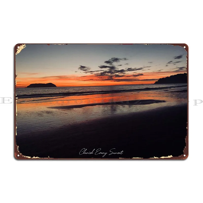 

Металлический плакат с красивым закатом, создание гаражных табличек, дизайн кинотеатра, роспись, жестяной плакат