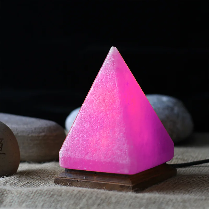 

Himalayan Crystal Salt Lamp USB Natural Pyramid Colorful Warm White LED Mineral Salt Lamp Best Gift New Strange Night Light