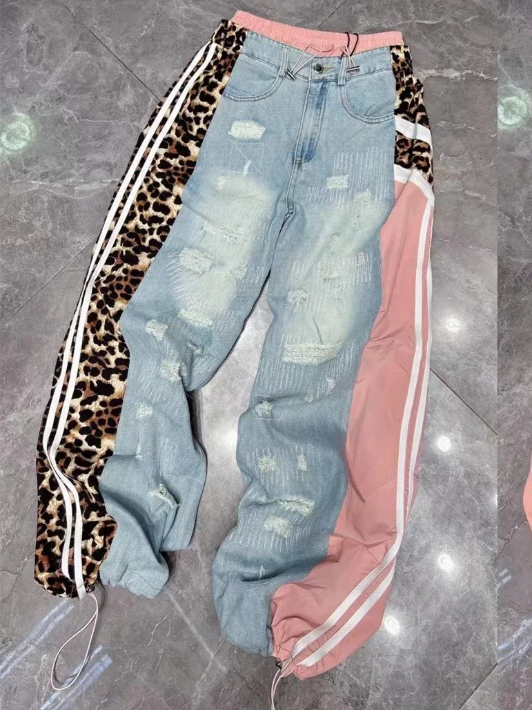 Европейские товары модные брендовые джинсы для женщин весна-лето 2024 прямые