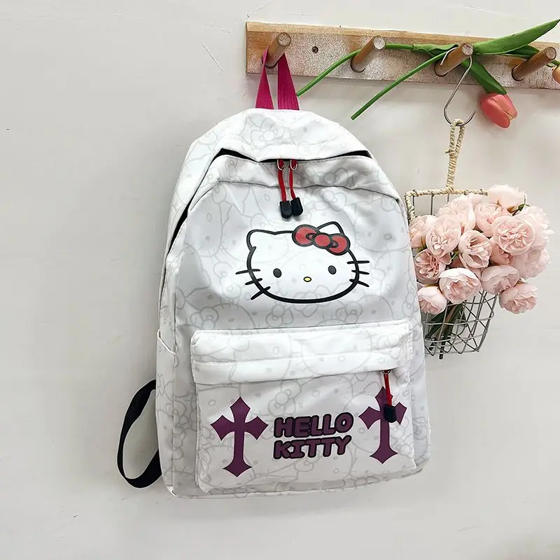 MBTI Y2k модный женский рюкзак Hello Kitty нейлон винтажный крест повседневные рюкзаки