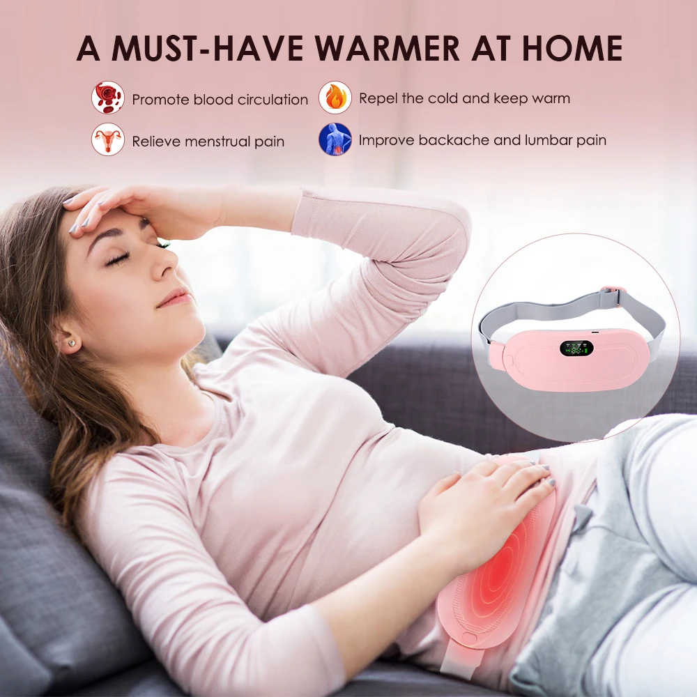 

Electric Warm Palace Belt Hot Compress Massager Lady Menstrual Heating Pad Uterus Cold Dysmenorrhea Relieving Belt