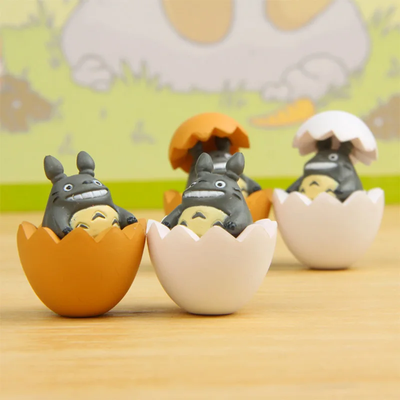 

Eggshell Totoros Baby Eggs Sets Figurines PVC Pet Cats Dogs Mini Figures Decoration Collection Model for Children Kids Toys Gift