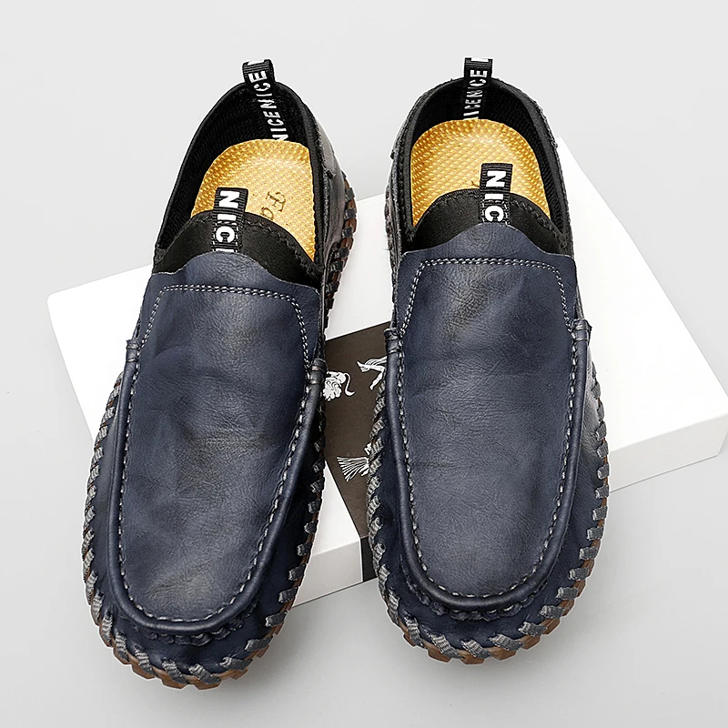 

Мужские лоферы из натуральной воловьей кожи, повседневная обувь для мужчин, мягкие весенние Мокасины, телефон 38-47, мужская обувь