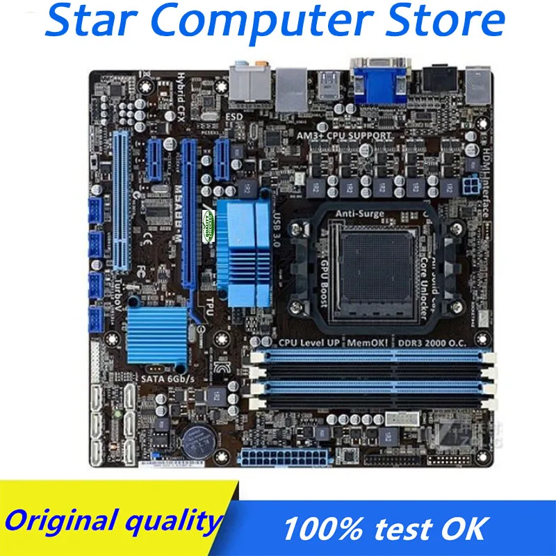 

AM3+ AM3b For ASUS M5A88-M Computer USB2.0 SATAII For AMD 880G M-ATX Motherboard AM3 DDR3 Desktop Mainboard Used