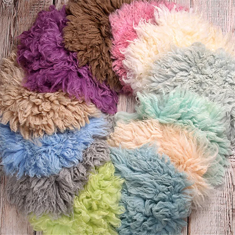 

100% Flokatti Wool Mats Baby Photography Blanket Newborn Wrap Flokati Props for Newborns Photo Shoot Fotografia Accessories