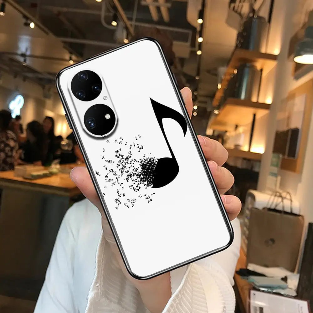 Чехол для телефона Note с музыкальным пианино Huawei p50 P40 p30 P20 10 9 8 Lite E Pro Plus черный