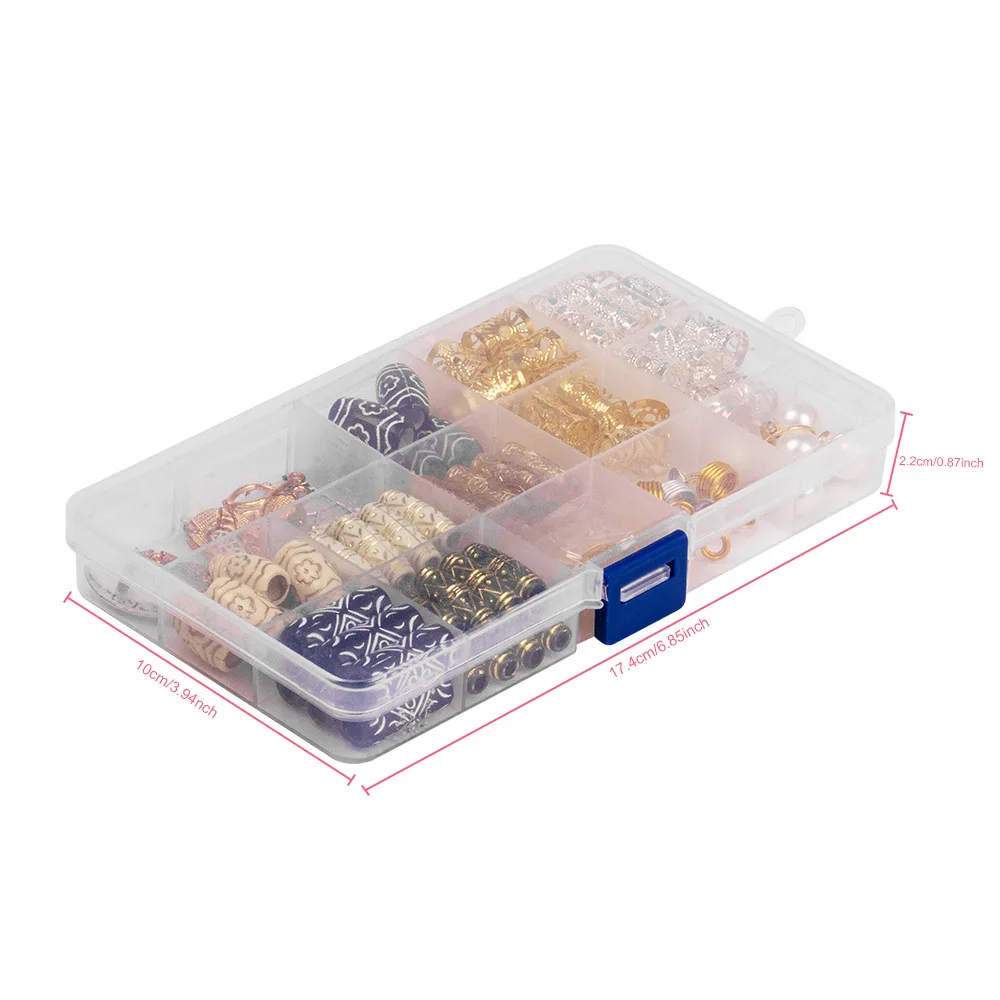 118 шт. бусины для дредов страшные замки манжеты волос бороды бриллиантовые кольца