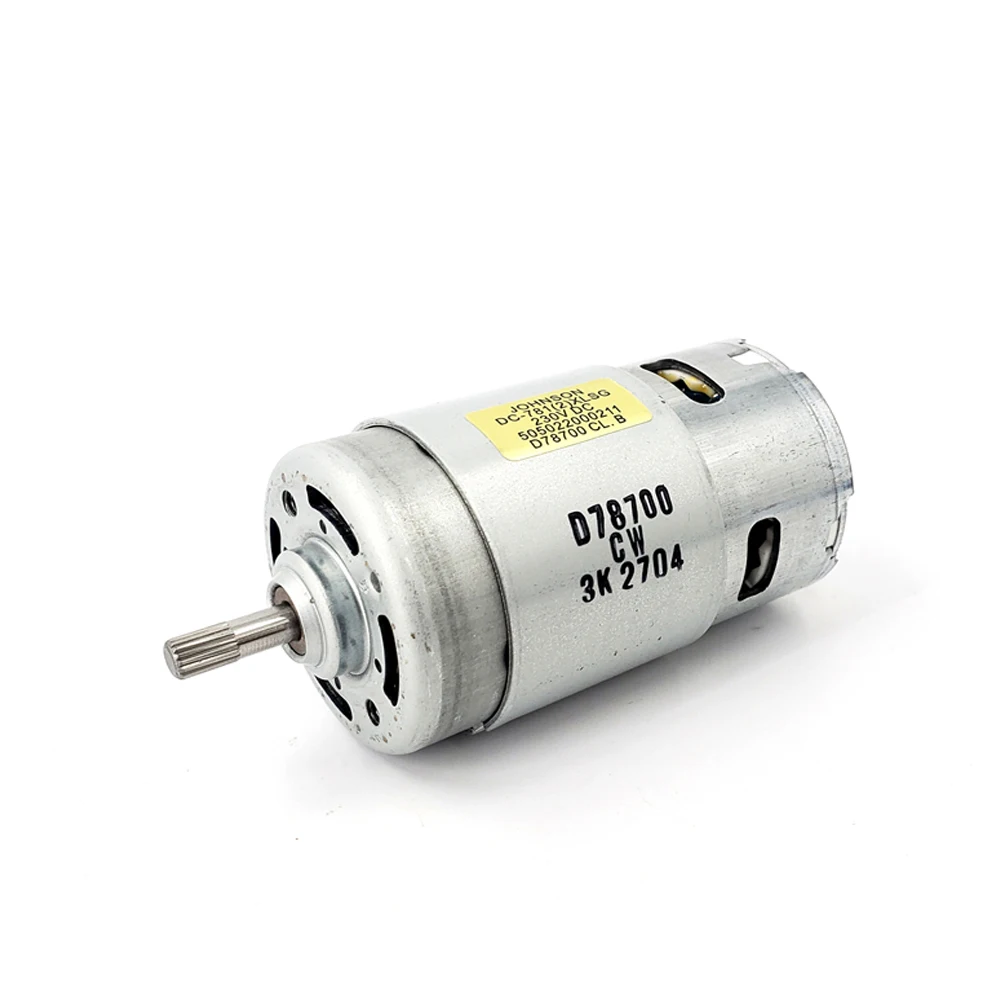 DC 220V-230V 13000RPM Mini 44.8mm Round DC Motor DC-7812XLSG Carbon Brush High Torque Spindle Motor 14.7mm Shaft Length