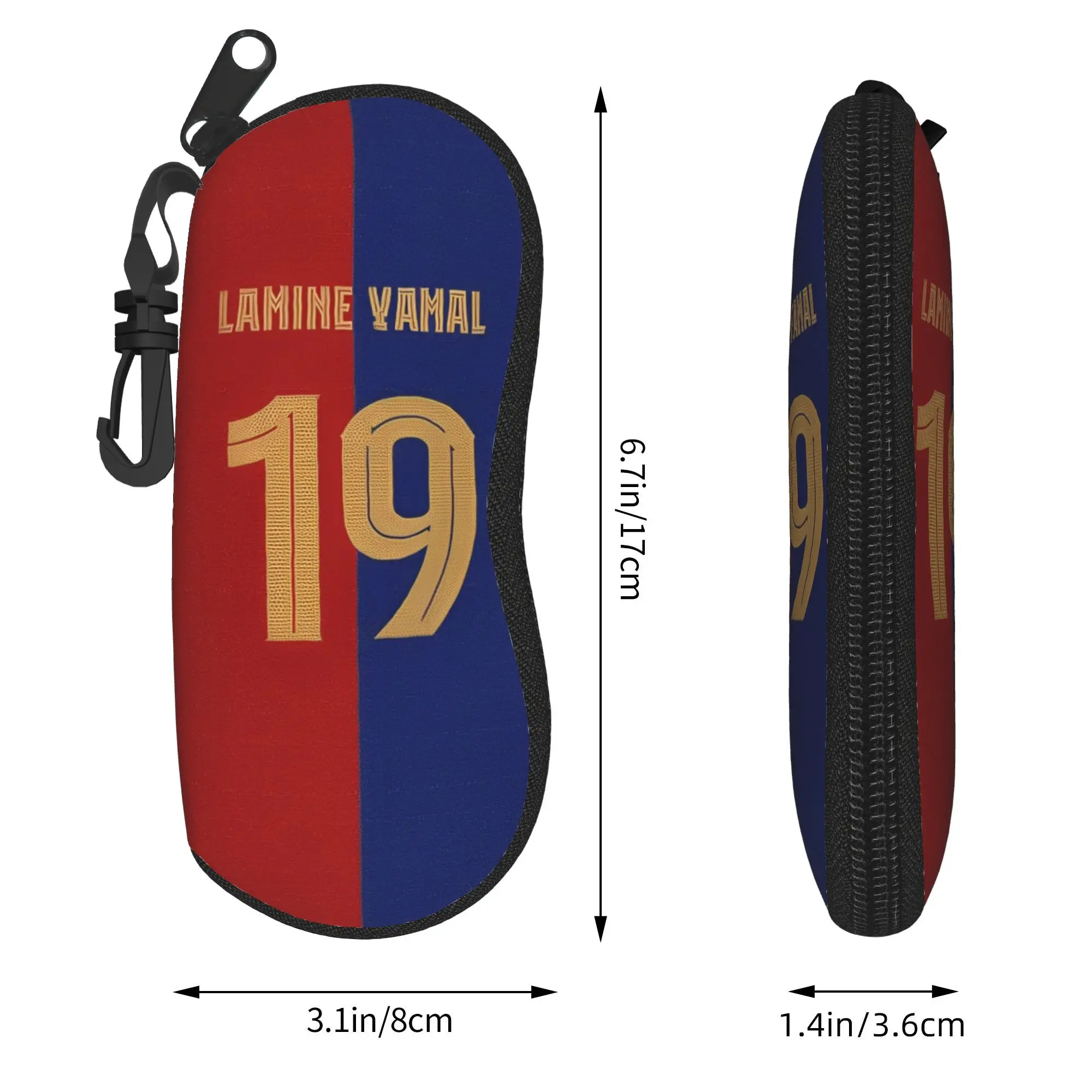 Фото Чехол для очков Number 19 Football Lamine Y-Yamal, унисекс, с защитой от падения, на молнии, коробка для хранения очков, маленькая коробка для очков №4