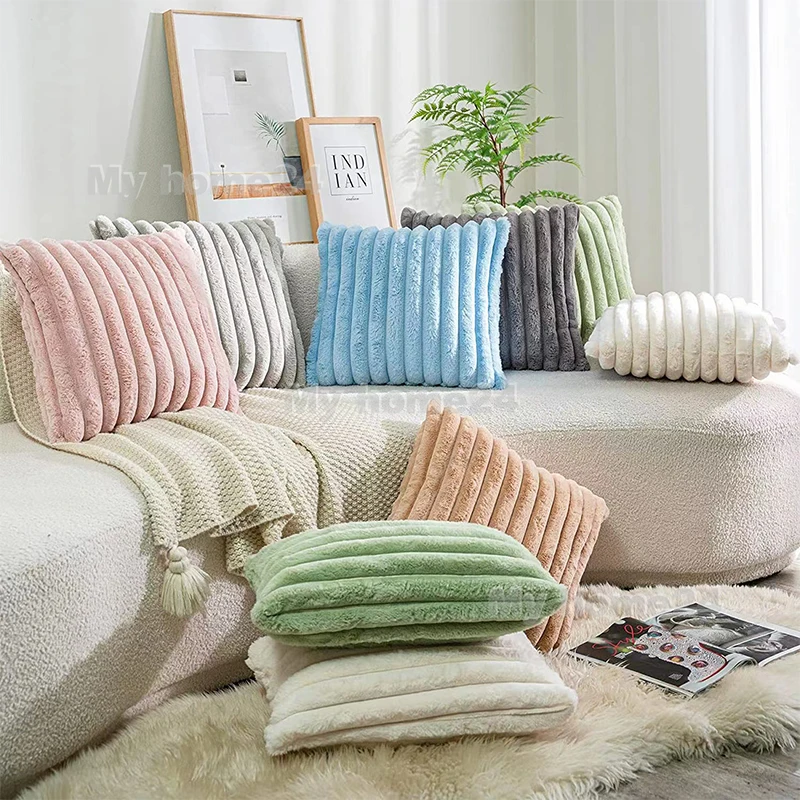 

Pillowcase Decorative Home Pillows 45*45cm 50*30cm Retro Fluffy Soft Throw Pillowcover For Sofa Couch Cushion Cover Pillow Hugs