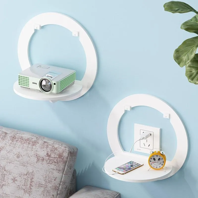 

YOZWOO Punch-free Bedside Rack Wall Hanging Living Room Wall Decoration Bedroom Wall Hanging Wall Flower Stand Wall Partition