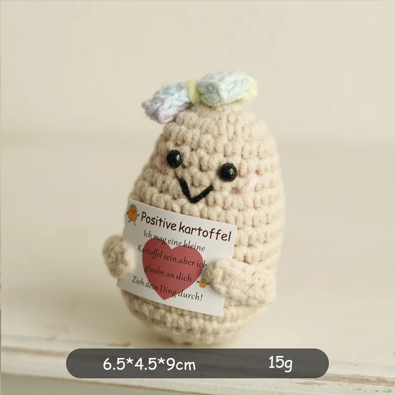 

Вязаный плюшевый картофель с карточкой